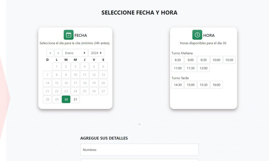 Sistema Web para Agendar Citas y Reservas de Proveedores