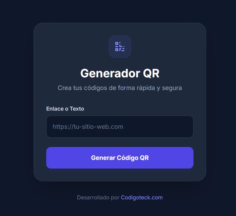 Generador de codigos QR